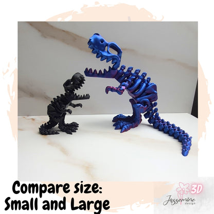 Flexi T-Rex with bone - 3D Printed