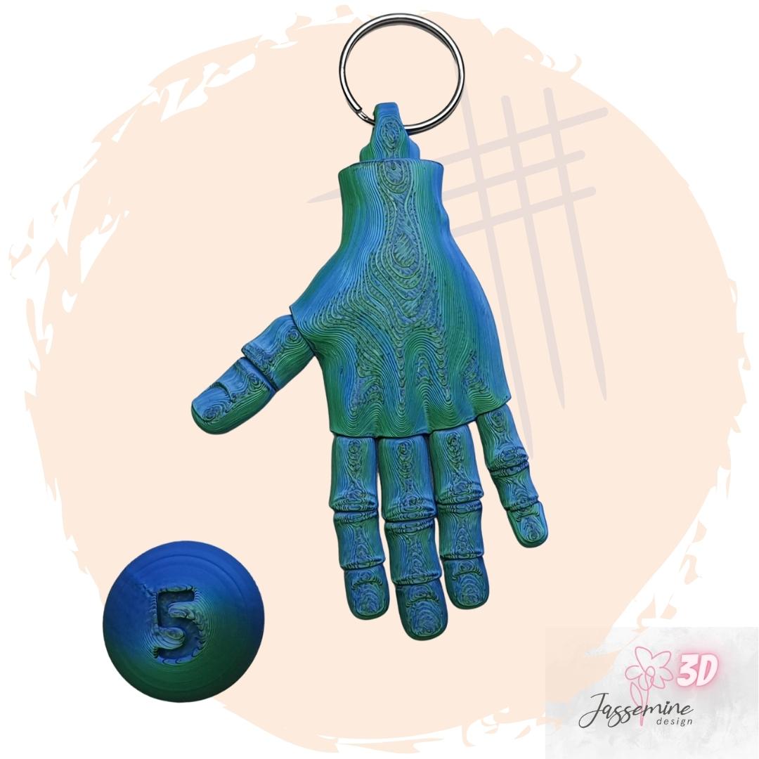 Flexi Hand Keychain - 3D Printed